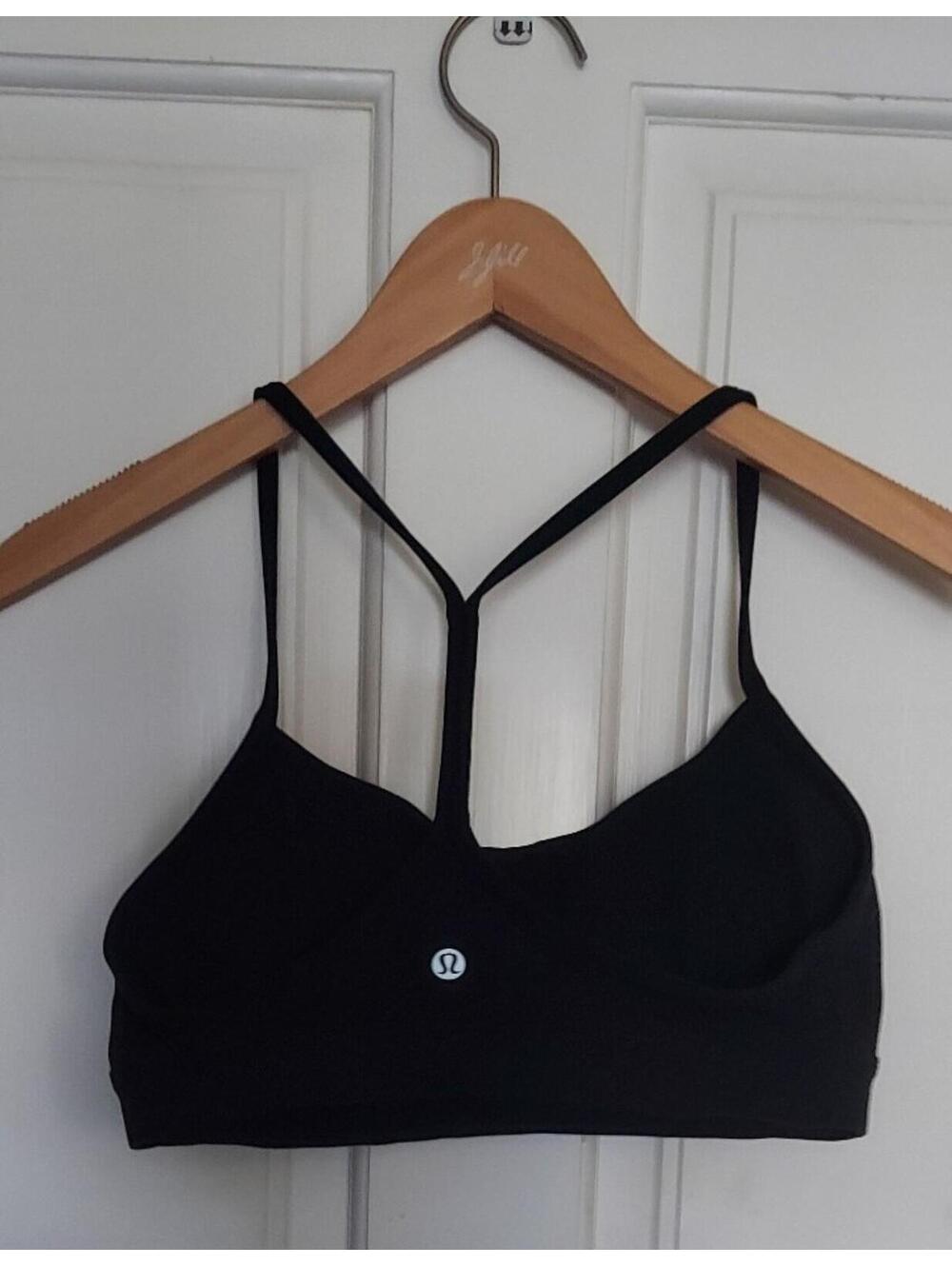 Lululemon fitness black padded sz 8 Sports Bra